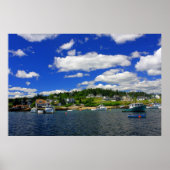 Maine Harbour im Sommer Poster (Vorne)