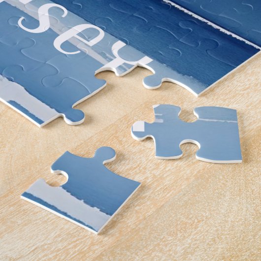 Maine Harbour New Jersey Wasserfarben Kunst Puzzle (Seite)