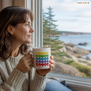 Maine Hearts Farbherz-Design für Mainers Kaffeetasse