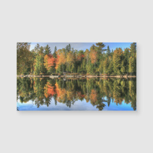 Maine Herbstfallen Foliage See Reflektionen Magnetkarte