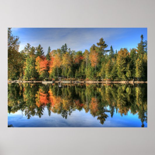 Maine Herbstfallen Foliage See Reflektionen Poster (Vorne)