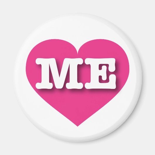 Maine Hot Pink Heart - I Liebe ME Magnet (Vorne)