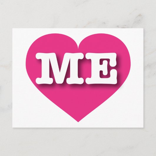 Maine Hot Pink Heart - I Liebe ME Postkarte (Vorderseite)
