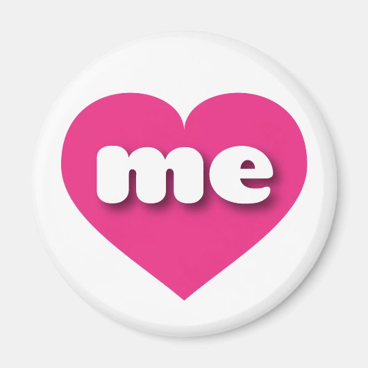 Maine-Hot-Pink-Herz - Ich Liebe mich Magnet (Vorne)