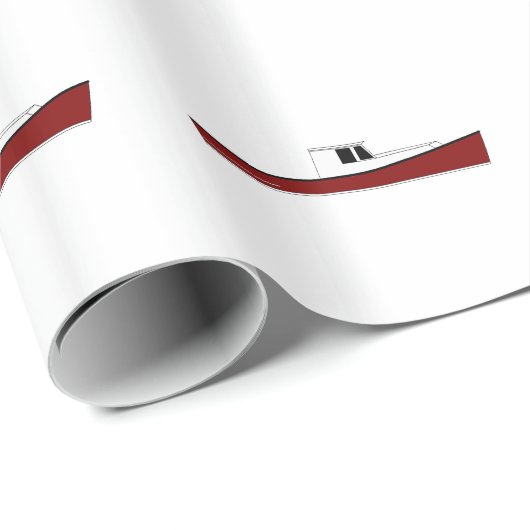 Maine-Hummer-Boot Geschenkpapier (Rolleneckpunkt)