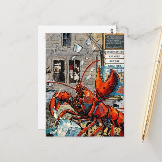 Maine-Hummer Eis bricht Postkarte (Vorderseite/Rückseite Beispiel)