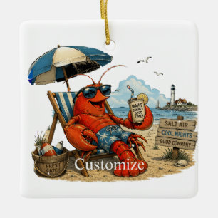Maine-Hummer-Sommer-Spaß Thunder_Cove Keramikornament