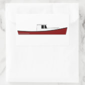 Maine Humster Boat Rechteckiger Aufkleber (Tasche)