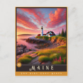 Maine | Hyper-Realistisches Staat Postkarte (Vorderseite)