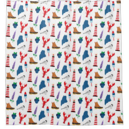 Maine-Icons Duschvorhang