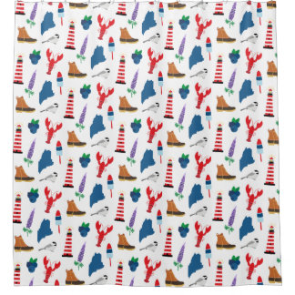 Maine-Icons Duschvorhang