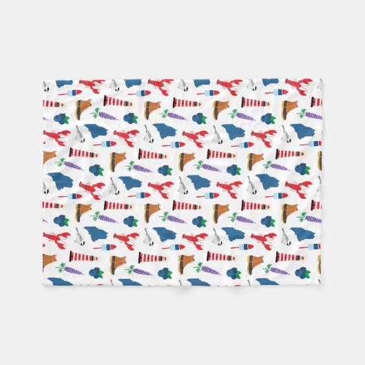 Maine-Icons Fleecedecke (Vorderseite (Horizontal))