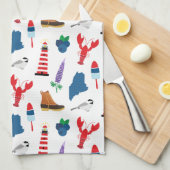 Maine-Icons Geschirrtuch (Viertel Falte)