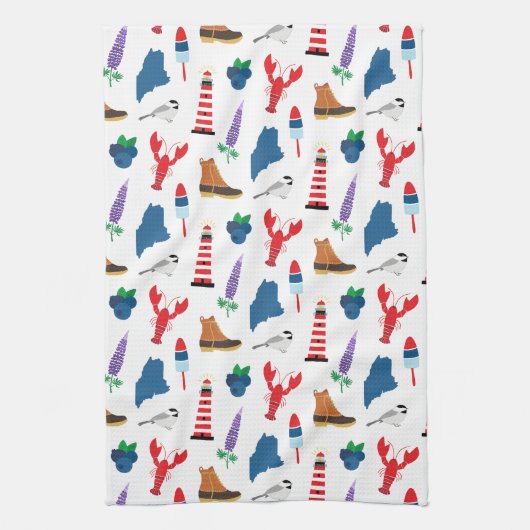 Maine-Icons Geschirrtuch (Vertikal)