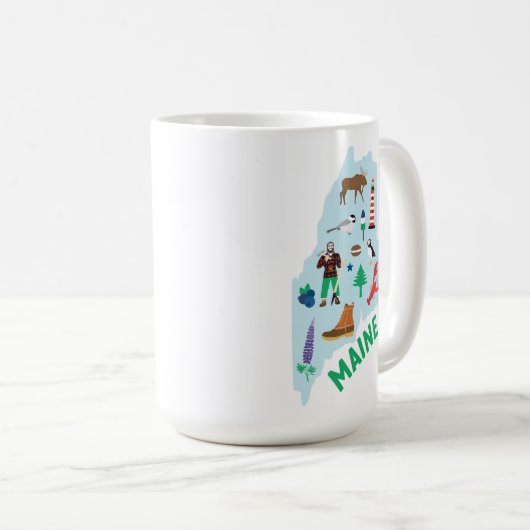 Maine-Icons Kaffeetasse (VorderseiteRechts)