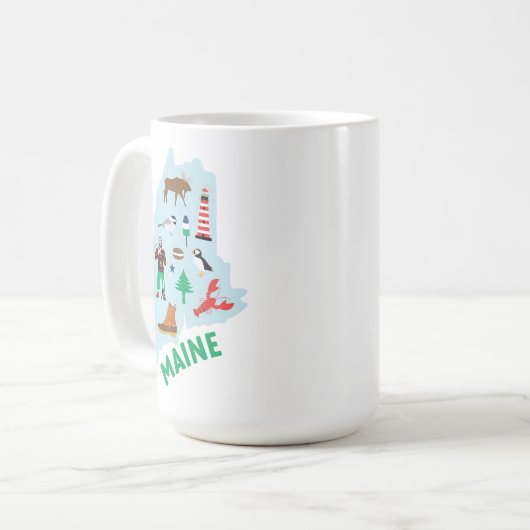 Maine-Icons Kaffeetasse (Vorderseite Links)
