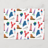 Maine Icons Postcard Postkarte (Vorderseite)