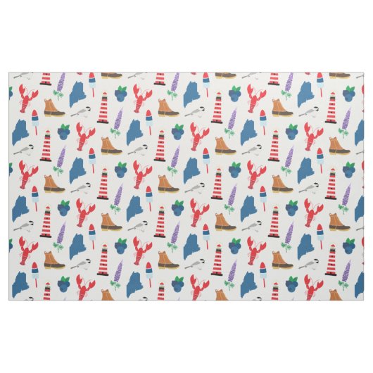 Maine-Icons Stoff (Fat Quarter (45,7 x 55,9 cm))