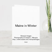 Maine im Winter Karte (Rückseite)