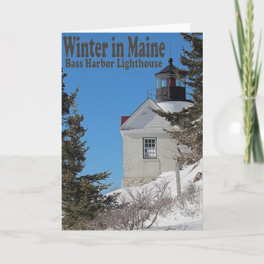 Maine im Winter Karte (Vorderseite)
