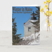 Maine im Winter Karte (Gelbe Blume)