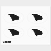 Maine in Schwarz und Weiß Ovaler Aufkleber (Blatt)