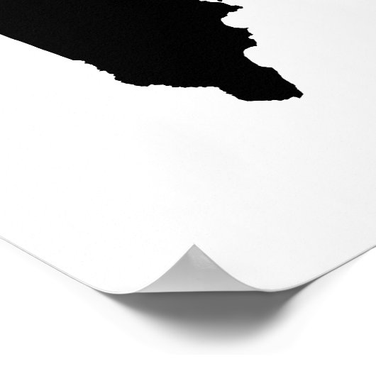 Maine in Schwarz und Weiß Poster (Ecke)