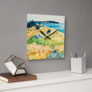 Maine Inseln von Newell Convers Wyeth Quadratische Wanduhr