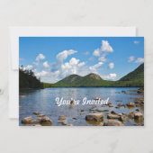 Maine Jordan Pond Foto Birthday Einladung (Vorderseite)