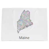 Maine-Karte Große Geschenktüte (Vorderseite)