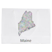 Maine-Karte Große Geschenktüte (Rückseite)