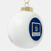 Maine Keramik Kugel-Ornament (Links)