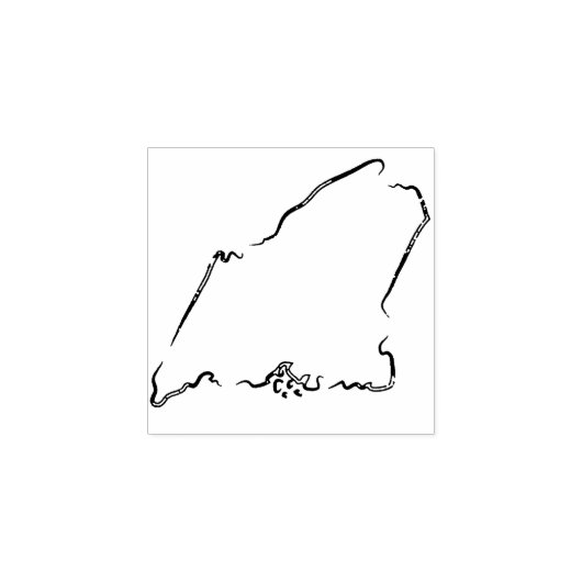 Maine Kontur Rubber Briefmarke Gummistempel (Prägung)