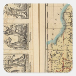 Maine-Kostüme Quadratischer Aufkleber