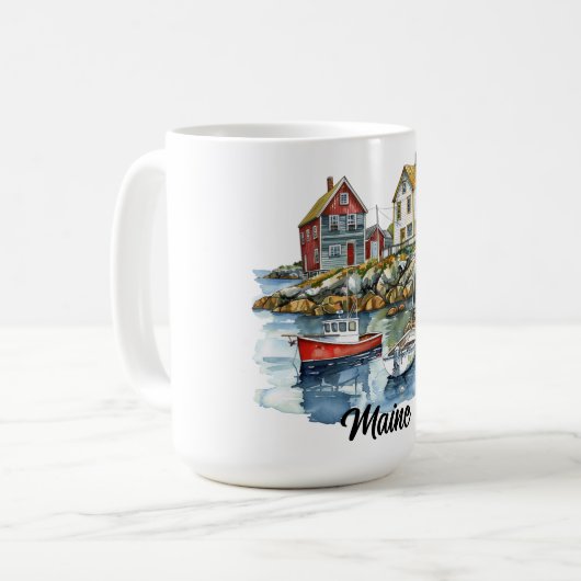 Maine Küste Kaffeetasse (Vorderseite Links)