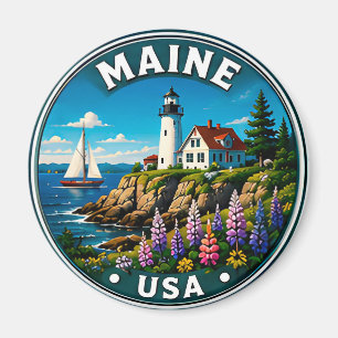 Maine Küstenwildnis New England Reise Magnet