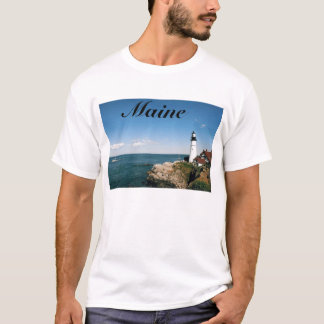 Maine-Leuchtturm an Portland-Kopf T-Shirt