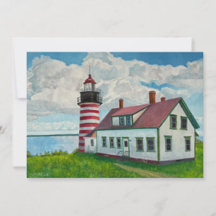 Maine-Leuchtturm Einladung