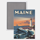 Maine Leuchtturm Reise Magnet (Vorderseite/Rückseite)