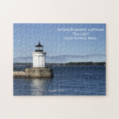 Maine Lighthouse Bug Light S Portland Datum besuch Puzzle (Horizontal)
