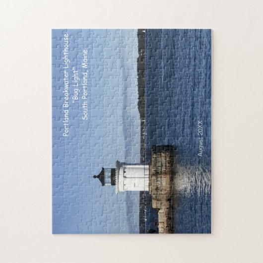 Maine Lighthouse Bug Light S Portland Datum besuch Puzzle (Vertikal)