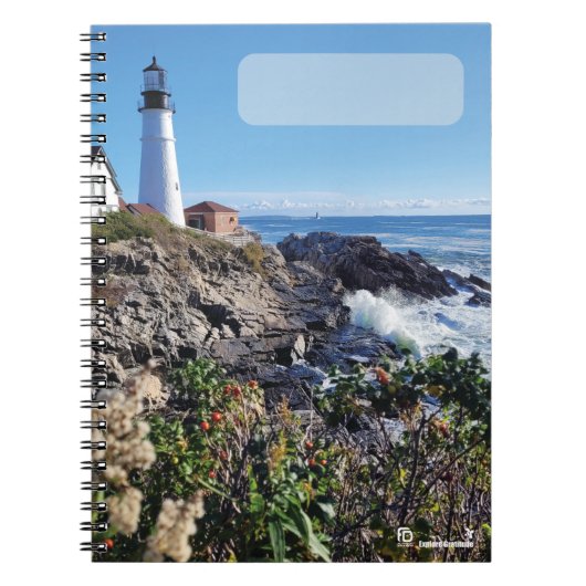 Maine Lighthouse Cover 80pg Spiral Journal Notizblock (Vorderseite)