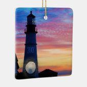 Maine Lighthouse Family Foto Keramik Ornament (Rechts)