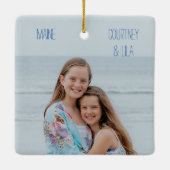 Maine Lighthouse Family Foto Keramik Ornament (Rückseite)