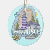 Maine Lighthouse Keramik Ornament (Links)