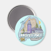 Maine Lighthouse-Magnet Magnet (Vorderseite/Rückseite)
