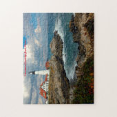 Maine Lighthouse. Weihnachtsgrüße Puzzle (Vertikal)
