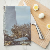 Maine Lighthouses Pemaquid Point Küche Handtuch (Viertel Falte)