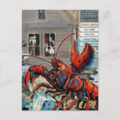 Maine Lobster Breaking Ice Cube Postkarte (Vorderseite)