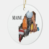Maine Lobster Buoys Keramik Ornament (Links)